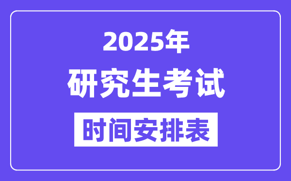 研究生考试时间2025年具体时间,2025考研时间安排表