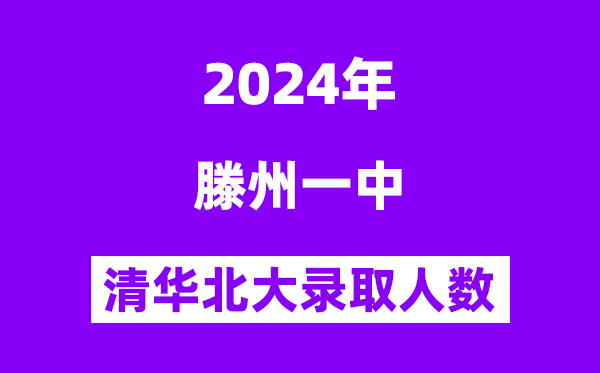 2024年滕州一中考入清华北大多少人（附历年高考录取分数线）