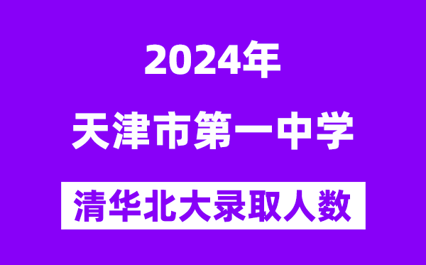 2024年天津一中考入清华北大人数是多少？附历年分数线