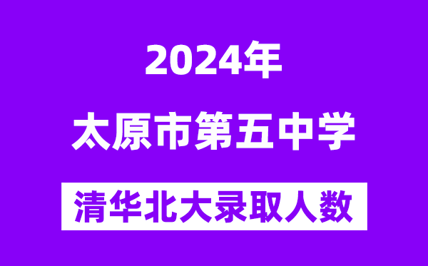 2024年太原五中考入清华北大人数是多少？附历年分数线