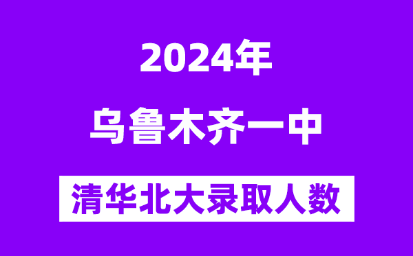 2024年乌鲁木齐一中考入清华北大人数是多少？附历年分数线